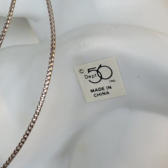 Dept 56 Large Winter Silhouette Cherub Angel 8" White Ornament Horn Retired - Picture 13 of 16